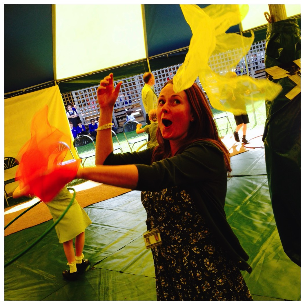 Circus Skills workshops in the Circus Sensible Big Top